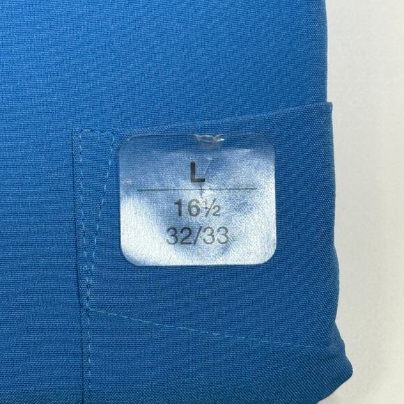 Club Room Men's Regular Fit Solid Dress Shirt, Regatta 16.5 32/33 $60 - Picture 4 of 5